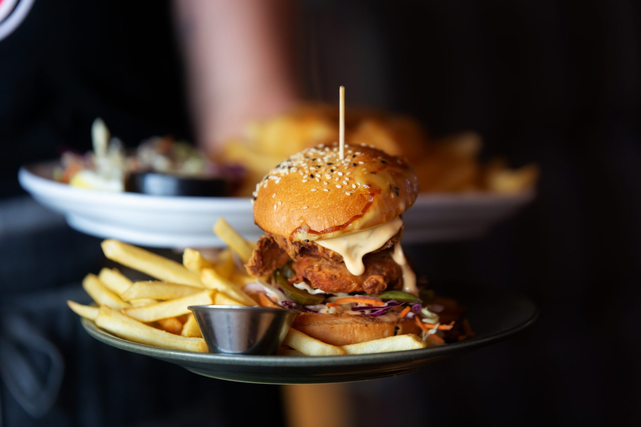 Gourmet Hamburger and Fries