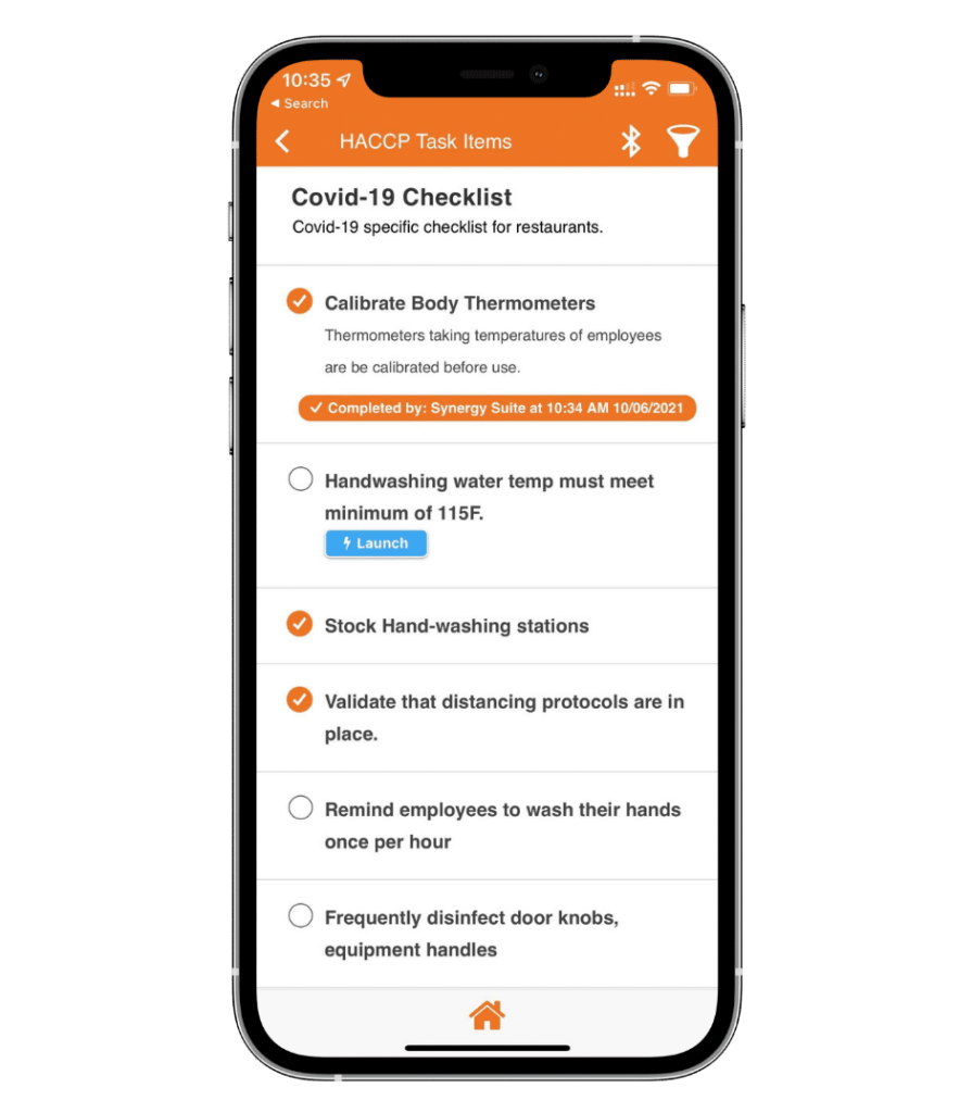 SynergySuite Covid Checklist App