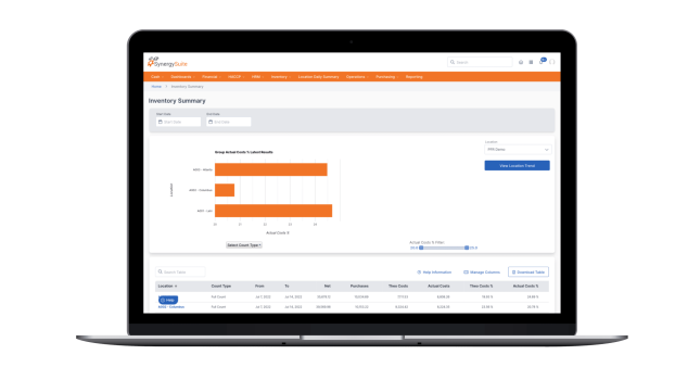 SynergySuite Inventory Summary